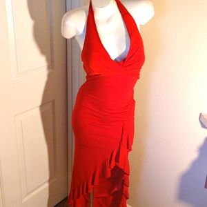 Red Halter Dress by NBP